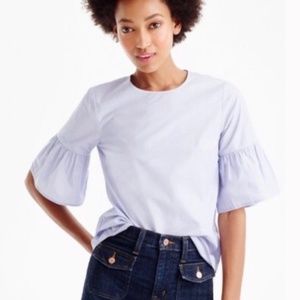 JCREW Button-Back Bell-Sleeve Top
